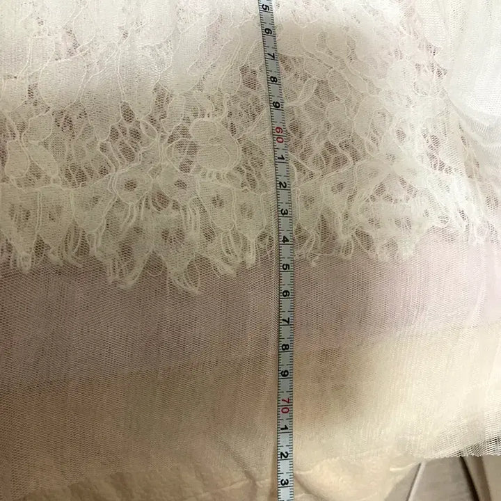 [BUNJANG] Pleated Lace Skirt with Pink Knit / 55-77 플리츠 레이스 샤스커트 밴딩 (+핑크니트 덤)