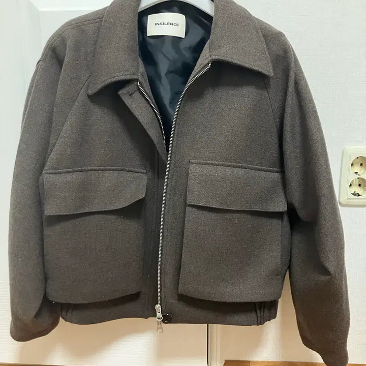[BUNJANG] Insilence Wool Blend Flight Blouson Jacket / 울 블렌드 플라이트 블루종 COCOA BROWN