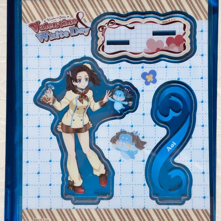 [BUNJANG] Demon Slayer Aoi Valentine &amp; White Day Acrylic Stand &amp; Square Can Badge Set / 귀멸의칼날 2026 발렌타인&amp;화이트데이 아오이 LD 아크릴+사각 캔뱃지