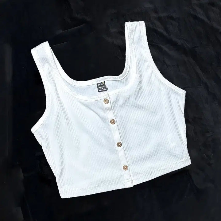[BUNJANG] SHEIN Vintage Open Front Crop Top / 일본빈티지 SHEIN 나시티
