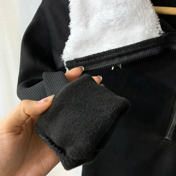 [BUNJANG] Black Fur Collar Mini Dress / 블랙 퍼 카라 원피스