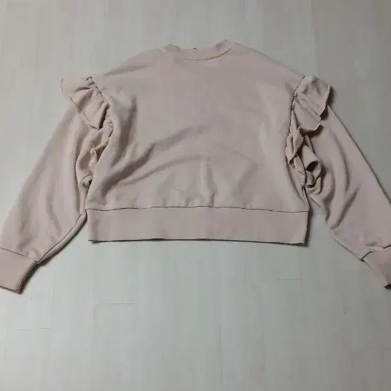 [BUNJANG] Frill Crop Sweatshirt / 프릴 크롭맨투맨
