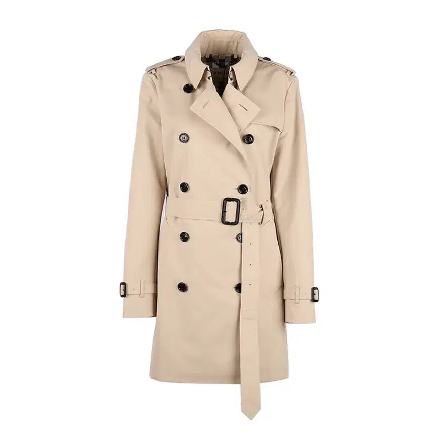 [BUNJANG] Burberry Harbourne Mid Trench Coat Stone UK4 / 버버리 하본 미드 트렌치코트 스톤컬러 UK4사이즈
