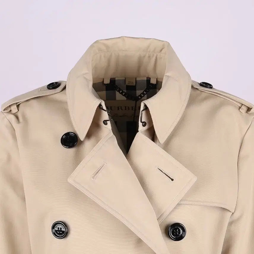 [BUNJANG] Burberry Harbourne Mid Trench Coat Stone UK4 / 버버리 하본 미드 트렌치코트 스톤컬러 UK4사이즈