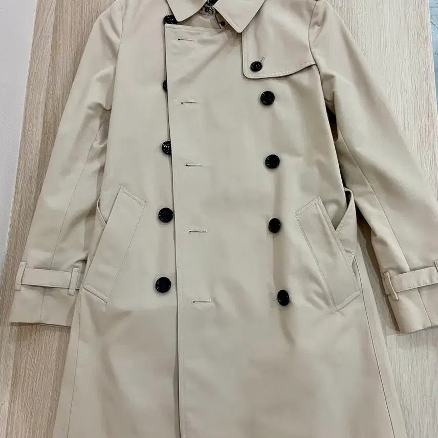 [BUNJANG] Burberry Harbourne Mid Trench Coat Stone UK4 / 버버리 하본 미드 트렌치코트 스톤컬러 UK4사이즈