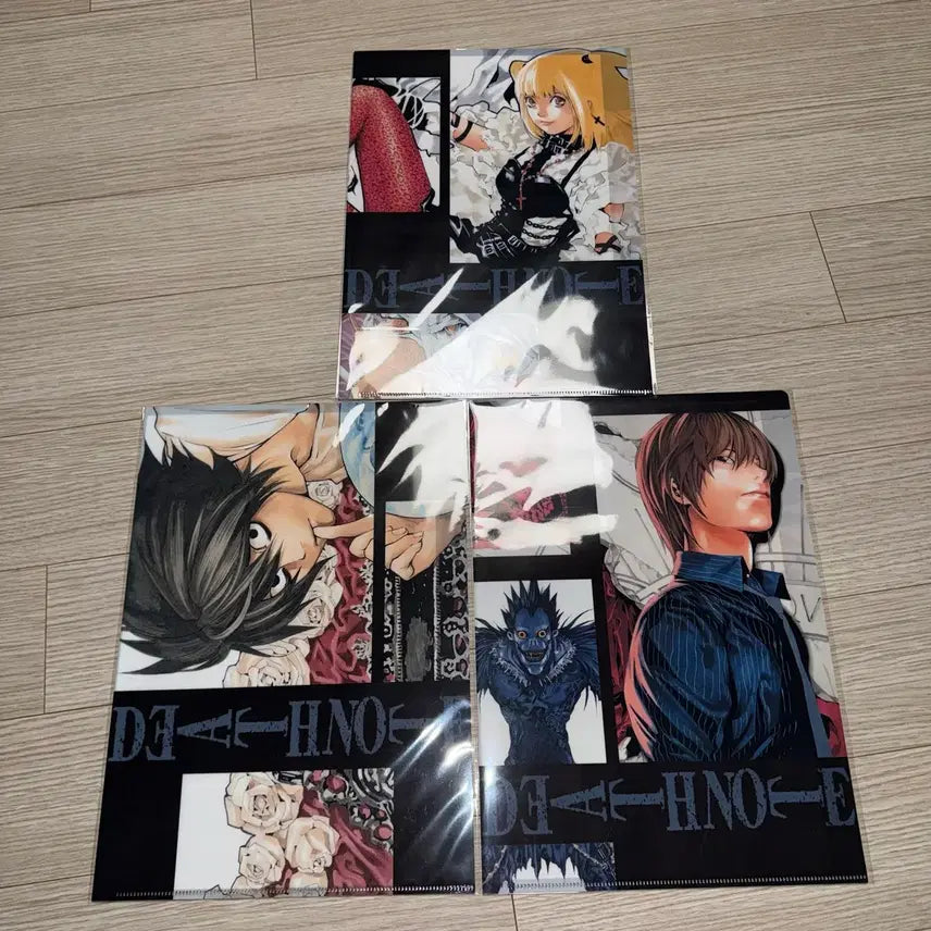 [BUNJANG] Death Note Original Art Exhibition Bundle File Set / 미개봉 일괄 데스노트 원화전 엘 라이토 미사 파일