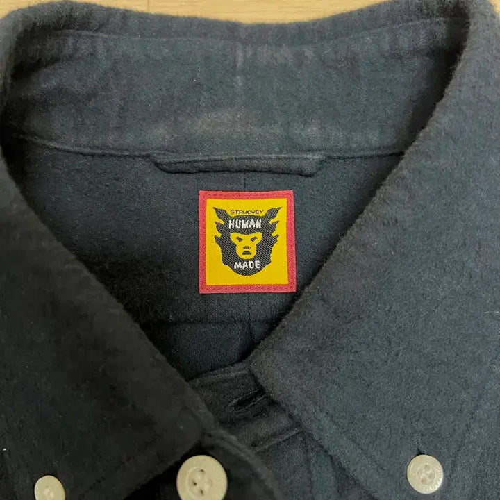 [BUNJANG] Human Made Flannel Navy Shirt / Human made 휴먼메이드 플라넬 네이비 셔츠