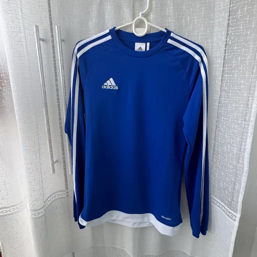 [BUNJANG] Adidas Blue Three-Stripes Performance T-Shirt Size 90 / 아디다스 블루 삼선 기능성 티셔츠 90