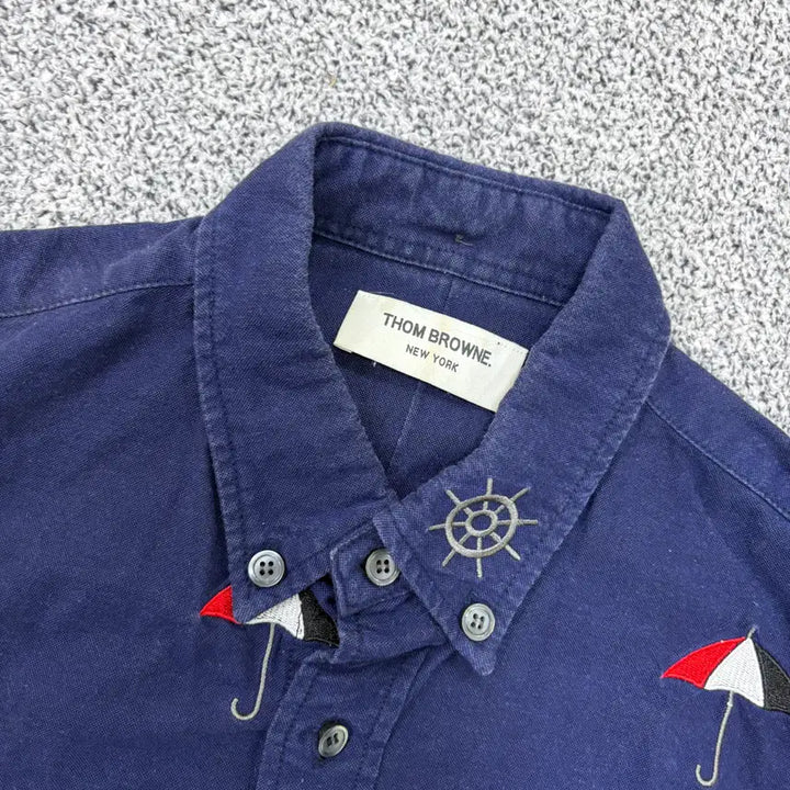 [BUNJANG] Generic Logo Shirt / 실측확인 고급 우산 로고 셔츠 남방 0317J
