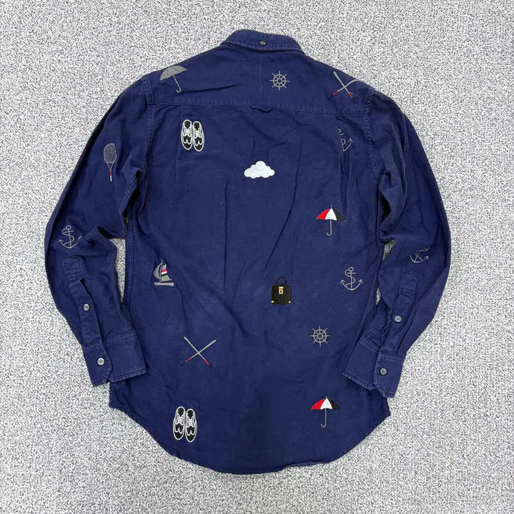 [BUNJANG] Generic Logo Shirt / 실측확인 고급 우산 로고 셔츠 남방 0317J