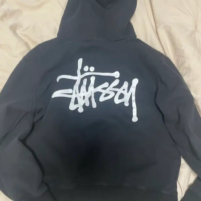 [BUNJANG] Stussy Hoodie Zip-up Black Logo / 스투시 후드집업 블랙 로고