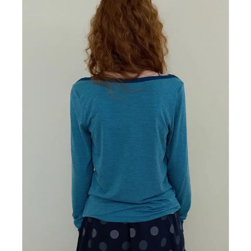 [BUNJANG] Nocontent Boatneck Stripe T-shirt / 노컨텐츠 보트넥 스트라이프 티