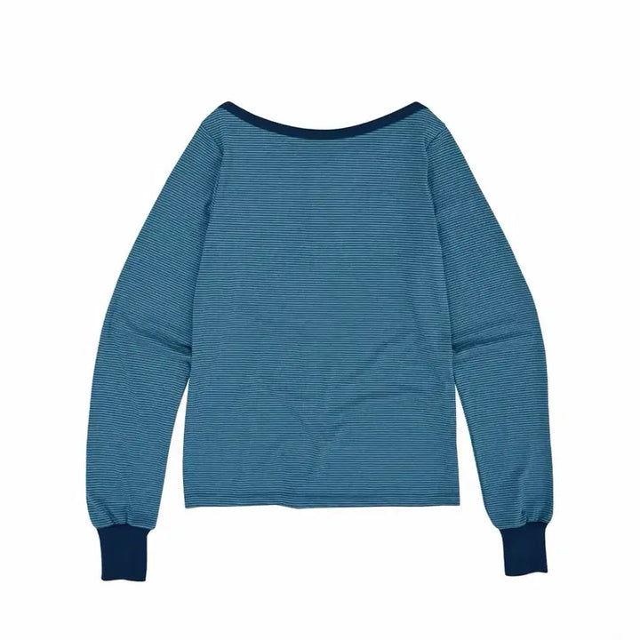 [BUNJANG] Nocontent Boatneck Stripe T-shirt / 노컨텐츠 보트넥 스트라이프 티