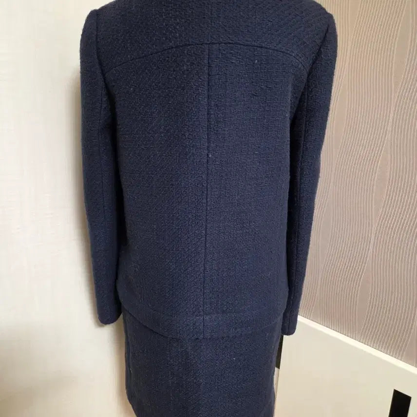 [BUNJANG] Maje Navy Two-Way Leather Trimmed Jacket / 마쥬 네이비 라이더 숏자켓도 되고 롱자켓도 되는 투웨이