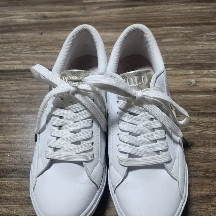 [BUNJANG] Polo Ralph Lauren White Sneakers Shoes Size 240 / 폴로 랄프로렌 화이트 스니커즈 운동화240