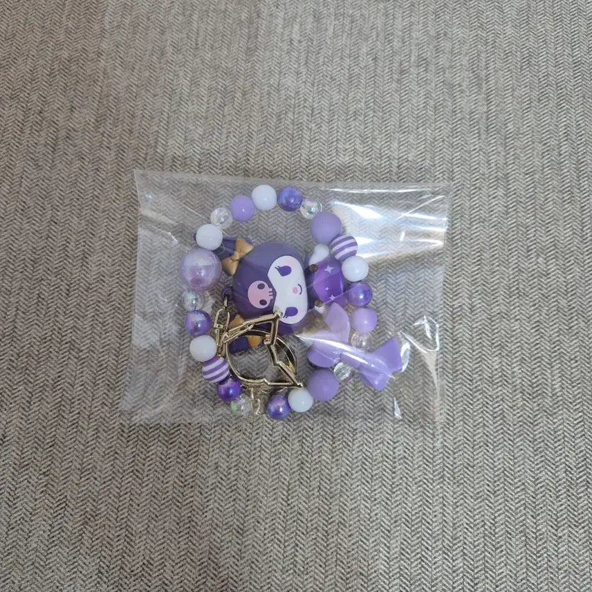 [BUNJANG] Sanrio Kuromi Bead Keyring / 산리오 쿠로미 비즈키링