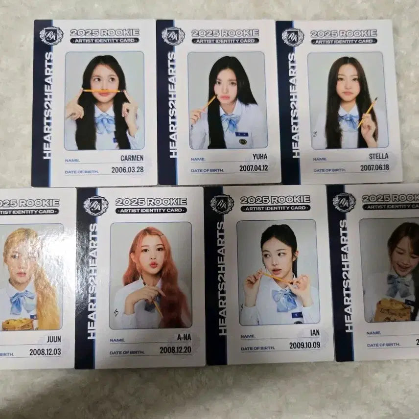 [BUNJANG] Hats to Hearts Student ID Tereca Card Bundle Set / 하츠투하츠 학생증 테레카 7장 일괄 판매