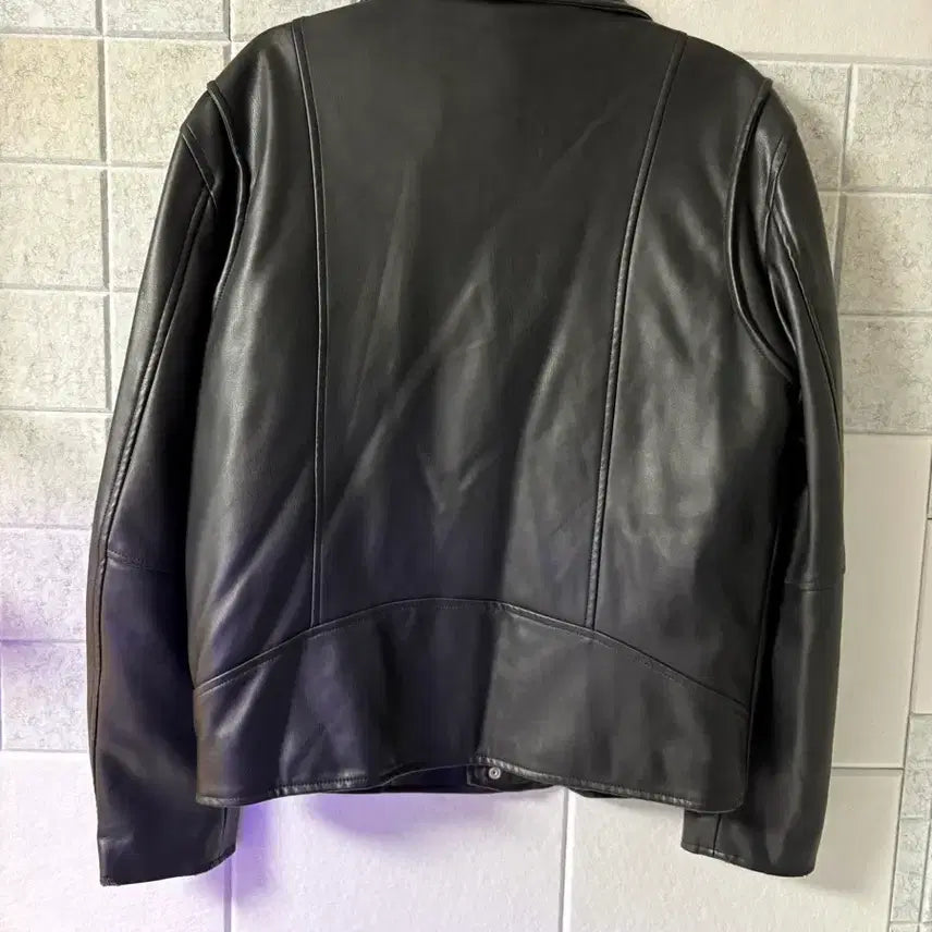 [BUNJANG] Lafarge Store Black Leather Rider Jacket / 라퍼지스토어 블랙 레더 라이더 자켓