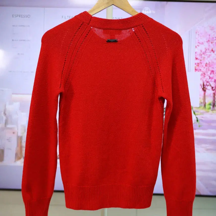 [BUNJANG] Burberry Red Knit Sweater / 조용히 고급스러운 레드, 버버리 니트