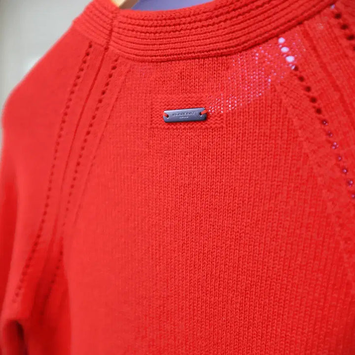 [BUNJANG] Burberry Red Knit Sweater / 조용히 고급스러운 레드, 버버리 니트