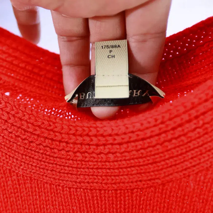 [BUNJANG] Burberry Red Knit Sweater / 조용히 고급스러운 레드, 버버리 니트