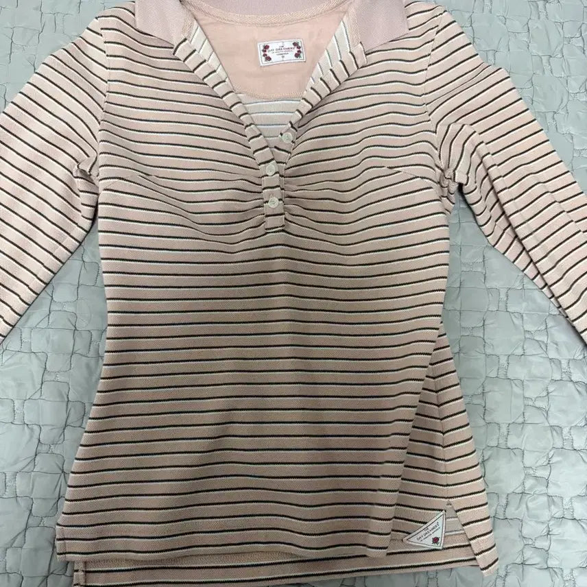 [BUNJANG] Shirring Tennis Shirt Pink / Shirring Tennis Shirt Pink