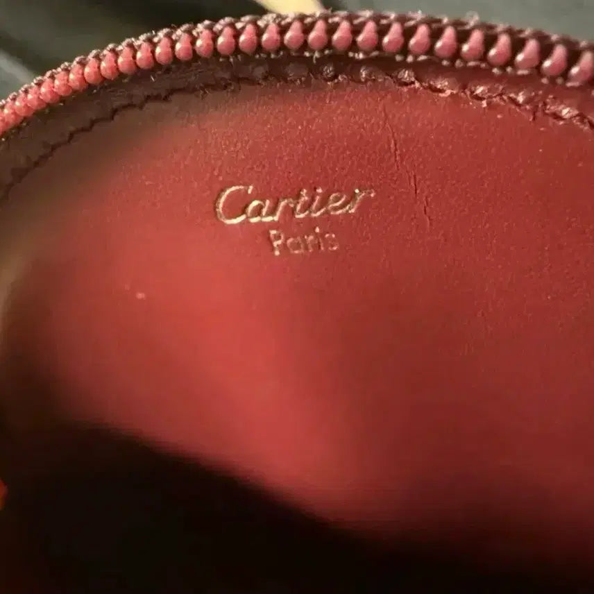 [BUNJANG] Cartier Burgundy Leather Coin Purse / 까르띠에 버건디 레더 동전지갑 정품