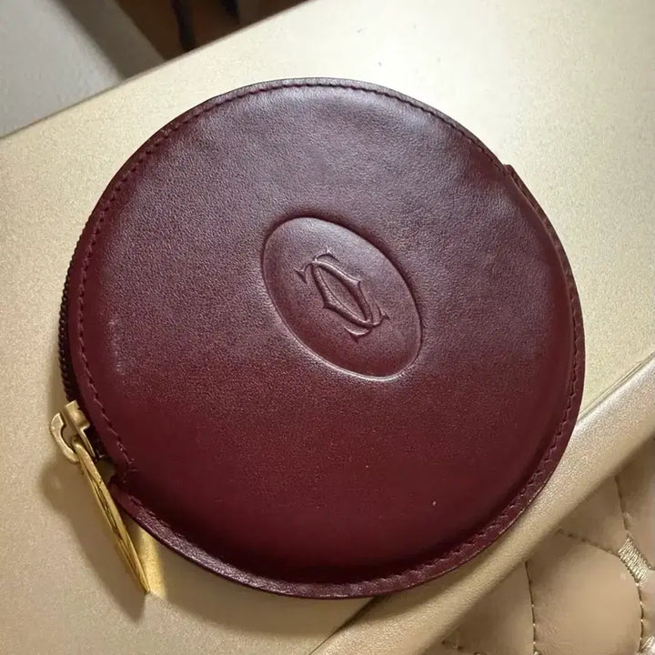 [BUNJANG] Cartier Burgundy Leather Coin Purse / 까르띠에 버건디 레더 동전지갑 정품