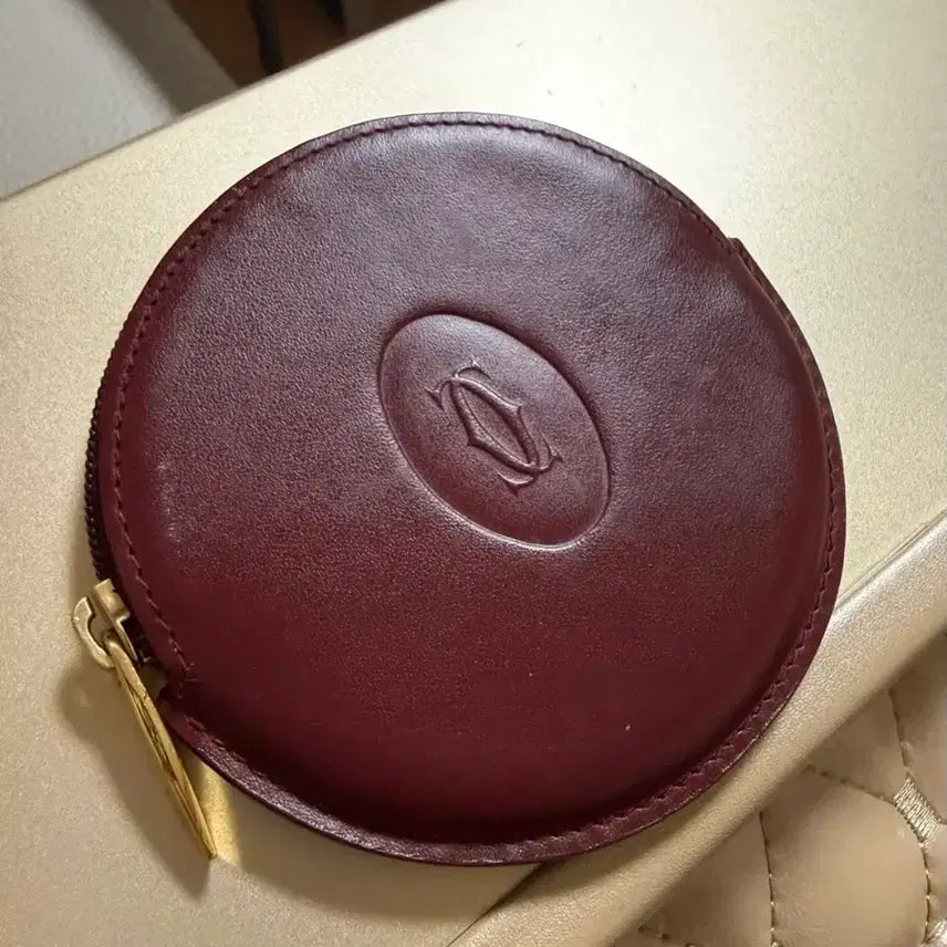 [BUNJANG] Cartier Burgundy Leather Coin Purse / 까르띠에 버건디 레더 동전지갑 정품
