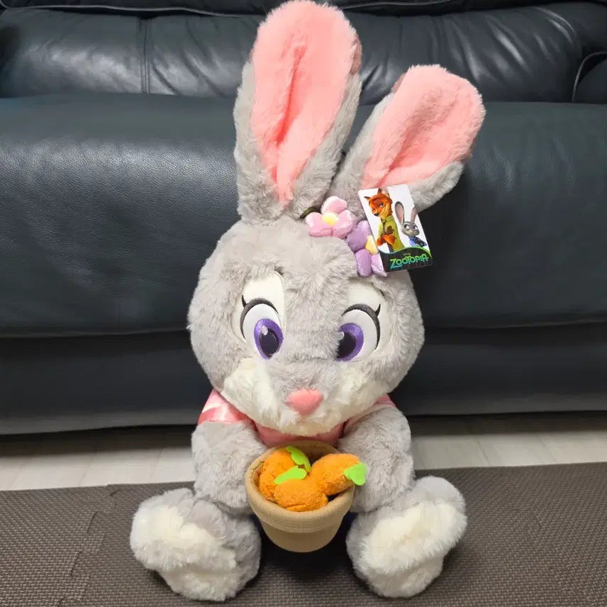 [BUNJANG] Disney Zootopia Judy Hopps Hug Carrot Plush Doll / 디즈니 주토피아 라이센스 주디 쥬디 허그 캐롯 대형 인형 판매