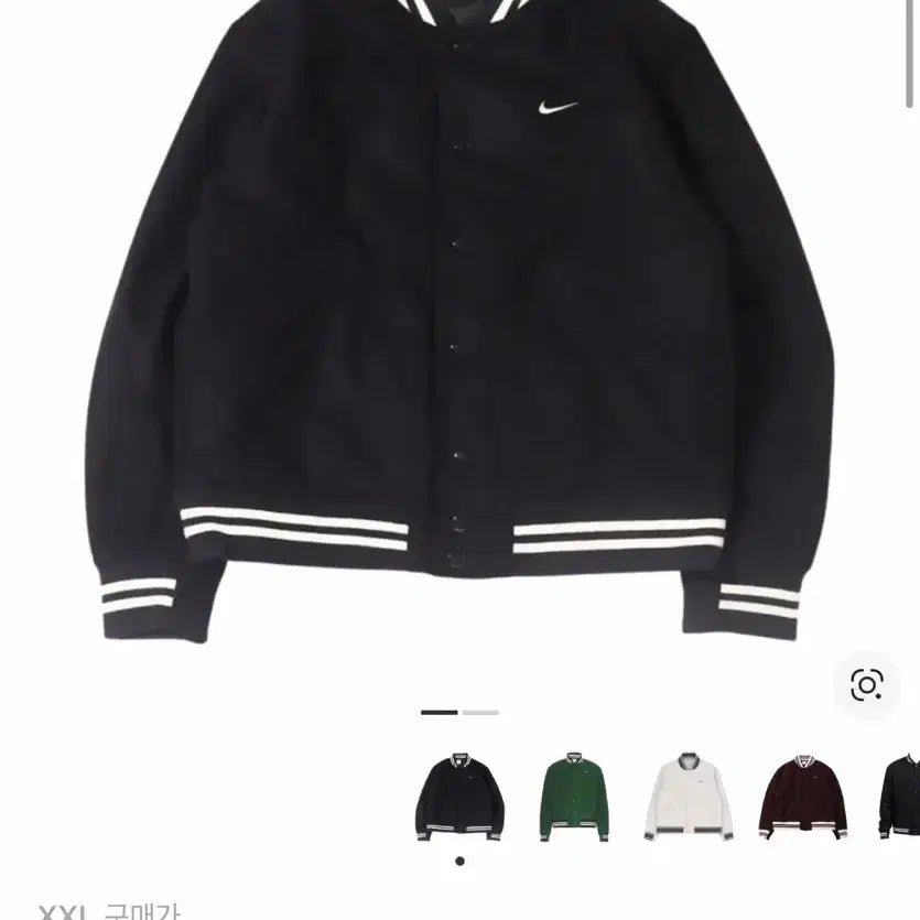 [SOLD OUT] (xxl)나이키 nsw 어센틱 바시티 자켓 블랙 (아시아)