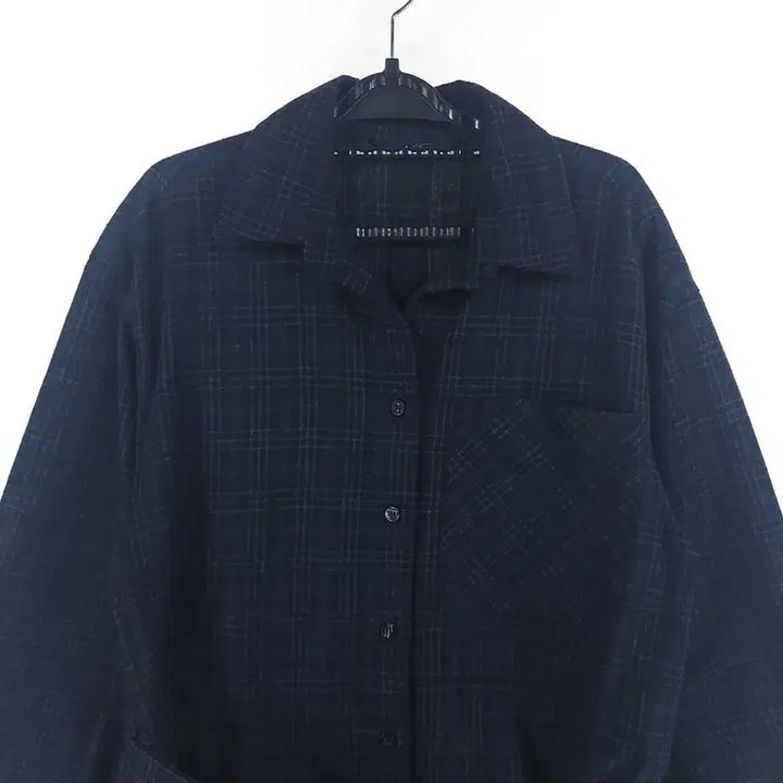 [BUNJANG] Second Floor Checkered Wrap Dress / [여S]세컨플로어 체크 셔츠 랩 원피스[Y63-127]/레이디블루