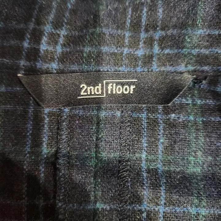 [BUNJANG] Second Floor Checkered Wrap Dress / [여S]세컨플로어 체크 셔츠 랩 원피스[Y63-127]/레이디블루