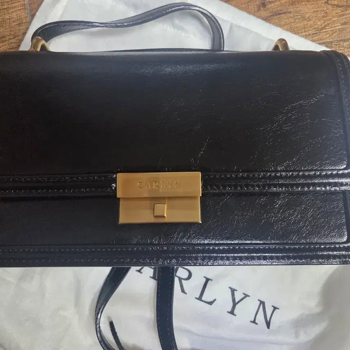 [BUNJANG] Carlin Black Square Tote Bag / 칼린 블랙 가방 토트백 숄더백