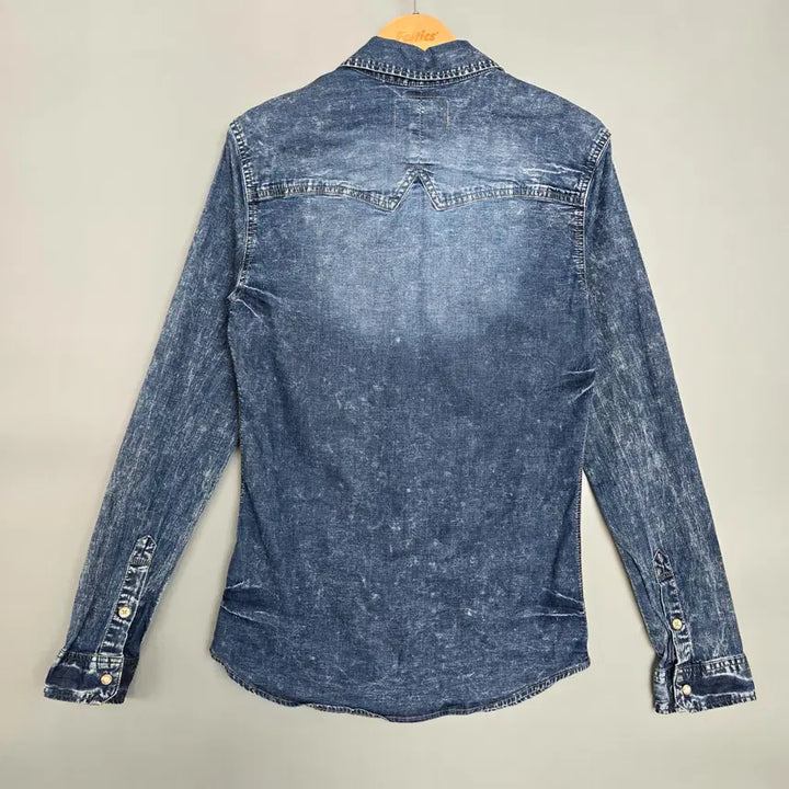 [BUNJANG] BUCKAROO Indigo Denim Western Shirt M / 버커루 BUCKAROO 인디고 데님 웨스턴 셔츠 M