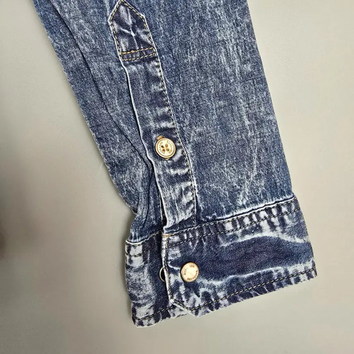 [BUNJANG] BUCKAROO Indigo Denim Western Shirt M / 버커루 BUCKAROO 인디고 데님 웨스턴 셔츠 M