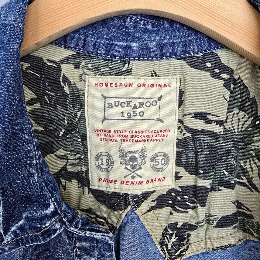 [BUNJANG] BUCKAROO Indigo Denim Western Shirt M / 버커루 BUCKAROO 인디고 데님 웨스턴 셔츠 M