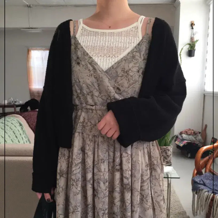 [BUNJANG] Malory Floral Long Chiffon Dress / 멀로이 플라워 롱원피스 쉬폰원피스