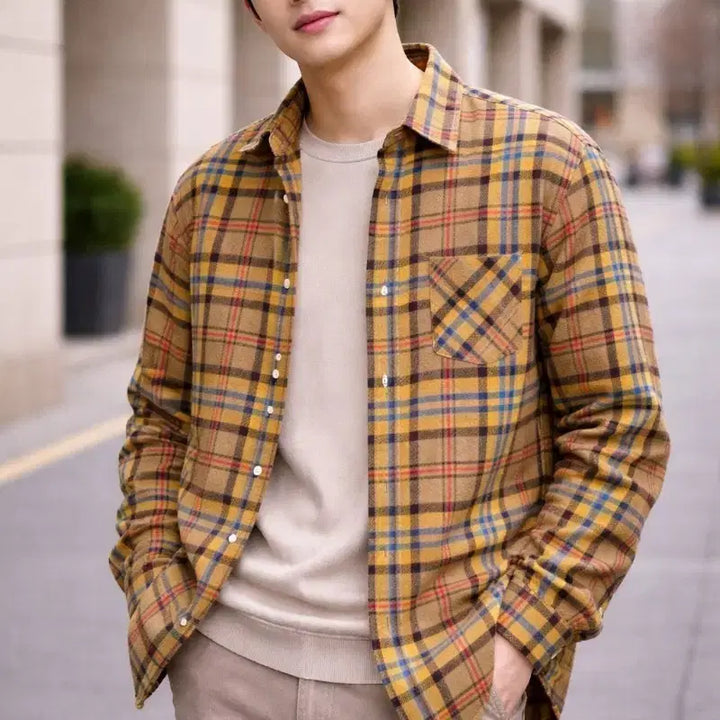 [BUNJANG] DS Company Checkered Shirt / 100~105 DS COMPANY 체크 남방셔츠