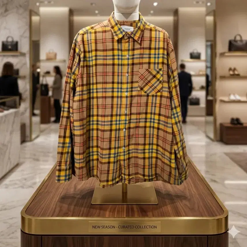[BUNJANG] DS Company Checkered Shirt / 100~105 DS COMPANY 체크 남방셔츠