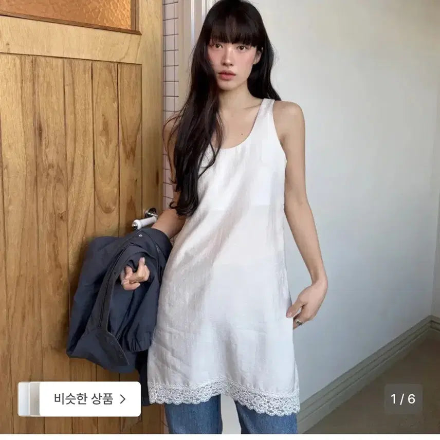 [BUNJANG] Sijyu Sleeveless Lace Top / 시야쥬 슬리브리스 레이스 탑