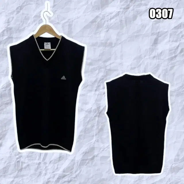 [BUNJANG] Adidas Old School V-Neck Knit Vest Black / M 아디다스 올드스쿨 V넥 니트 조끼 블랙