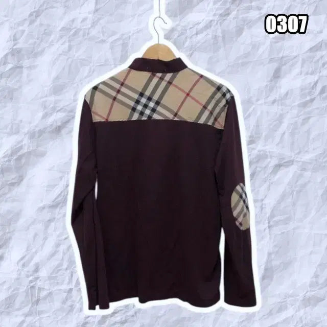[BUNJANG] Burberry Burgundy Half-Zip Sweater / XL 버버리 버건디 반집업