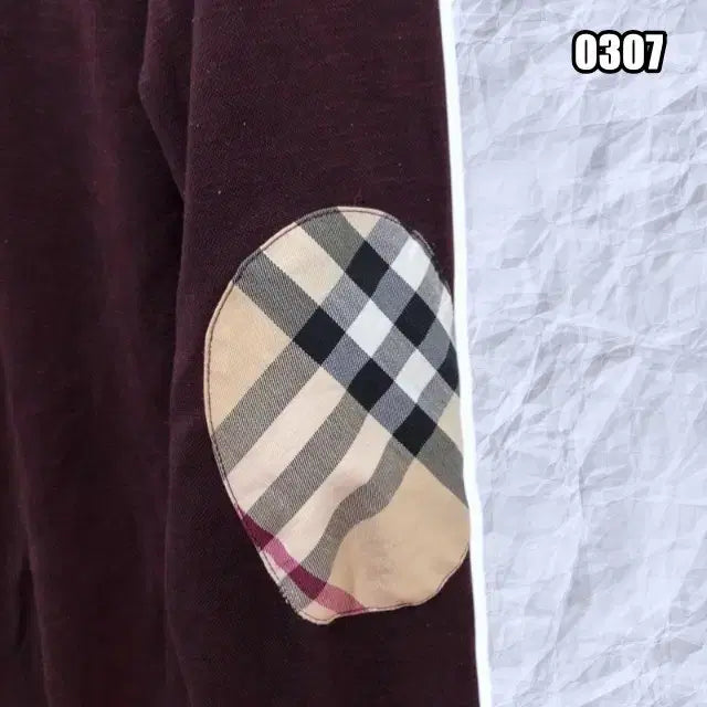 [BUNJANG] Burberry Burgundy Half-Zip Sweater / XL 버버리 버건디 반집업