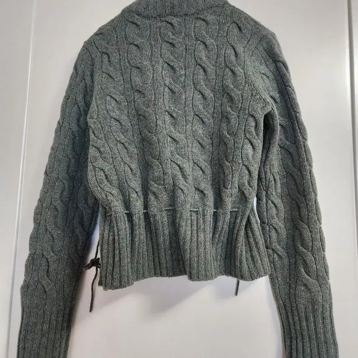 [BUNJANG] Polo Khaki Knit Cardigan / 폴로   꽈배기 니트