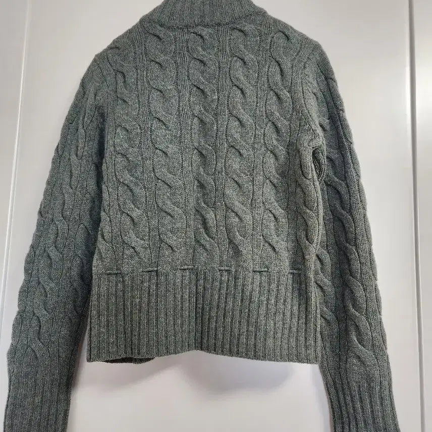 [BUNJANG] Polo Khaki Knit Cardigan / 폴로   꽈배기 니트