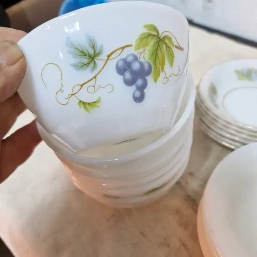 [BUNJANG] Vintage Milk Glass Set / 빈티지 근대사 밀크 그릇 입니다