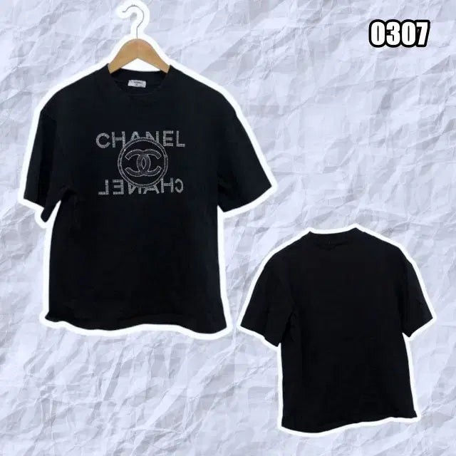 [BUNJANG] Chanel Big Logo Short Sleeve T-Shirt / S 샤넬 빅 로고 반팔 티셔츠