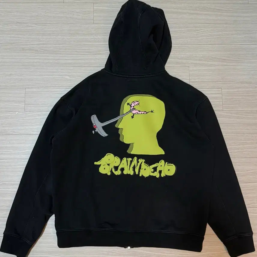 [BUNJANG] Brain Dead Zip-up Hoodie (L) / 브레인데드 집업 후드 L 사이즈