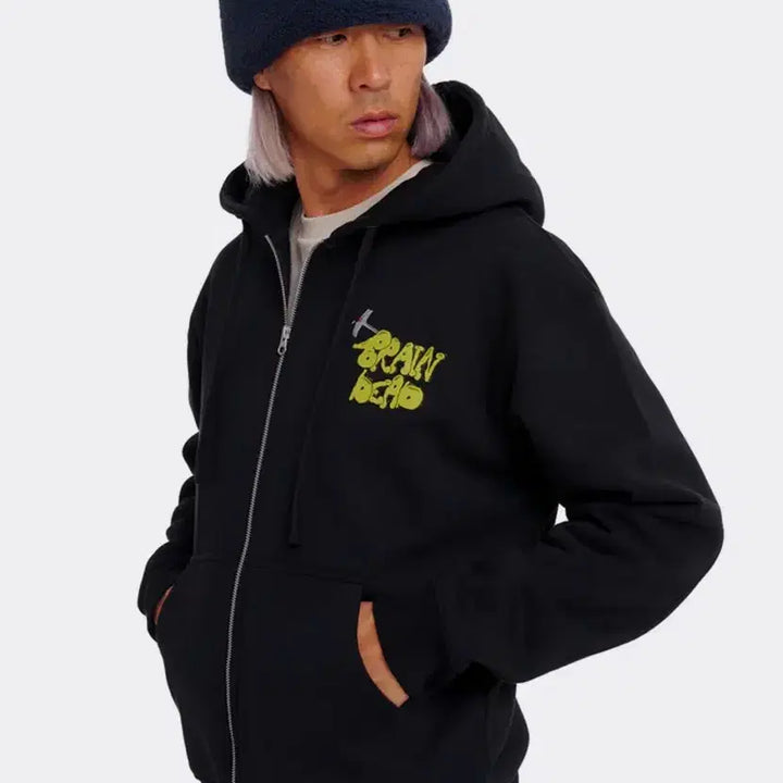 [BUNJANG] Brain Dead Zip-up Hoodie (L) / 브레인데드 집업 후드 L 사이즈